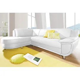TRENDMANUFAKTUR Ecksofa »Rondo, zeitlos und elegant, OTTOs Choice, bequem, L-Form«, wahlweise mit Federkern, wahlweise mit Bettfunktion weiß