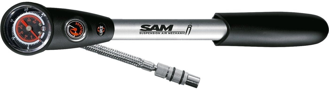 SKS Fahrradpumpe SAM, DÄMPFERPUMPE schwarz|silberfarben