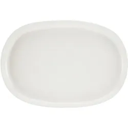 Servierplatte CREATABLE "Uno, Servier-Platte oval", weiß, Steinzeug, Servierplatten, Seidenmatte Spezialglasur, Harmonisch ausbalanciert