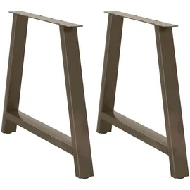 vidaXL Esstischbeine A-Form 2 Stk. 90x(72-73) cm Stahl