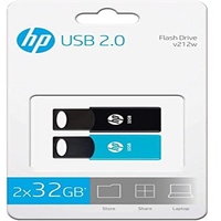 PENDRIVE HP 32 GB USB2.0 V212 W Schwarz - 2 Stück PENDRIVES