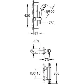 Grohe Grohtherm 800 chrom 34565001