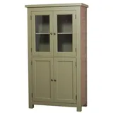 Casa Padrino Küchenbuffet Landhausstil Küchenschrank mit 4 Türen Grün 100 x 50 x H. 180 cm - Küchenmöbel