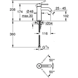 Grohe Essence Einhandmischer Cool Sunrise