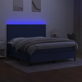 vidaXL Boxspringbett 180 x 200 cm Blau