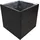 vidaXL Pflanzkübel 80 x 80 x 80 cm Schwarz