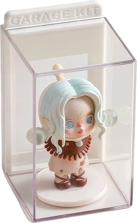 SNSP Blind-Box-Figur mit transparenter Ausstellungsbox – Weiß 2 + Gelb 2