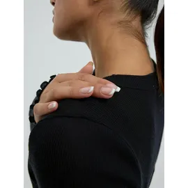 seamless basic Top Wooly schwarz, S/M,