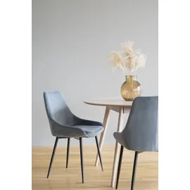 Rowico Stuhl Sierra Stoff Blau 2er Set