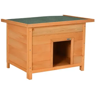 PawHut Hundehütte Hundehaus Hundehöhle Hütte für Hunde Katzen Dach Tannenholz