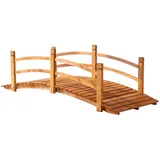 Outsunny Gartenbrücke 185 x 72 x 58 cm Orange