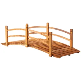 Outsunny Gartenbrücke 185 x 72 x 58 cm Orange