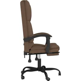 vidaXL Bürostuhl mit Massagefunktion Stoff Braun