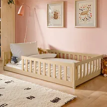 petits-meubles Bodenbett Maya 120 x 200 cm Kiefer massiv braun