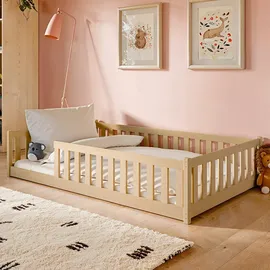 petits-meubles Bodenbett Maya 120 x 200 cm Kiefer massiv braun