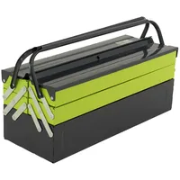 Baumarktplus Werkzeugkiste 53x20x21cm 22L Stahl lackiert klappbarer Griff leer