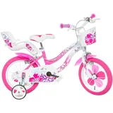 DINO BIKES Flappy 14 Zoll RH 24 cm rosa/weiß