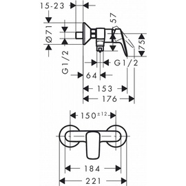 Hansgrohe Logis Aufputz chrom