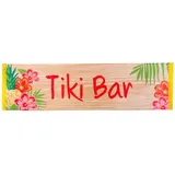 Boland 52490 - Banner Tiki Bar, Größe 50 x 180 cm, aus Polyester, Fahne mit Motiv, Dekoration, Strandparty, Karneval, Mottoparty, Geburtstag