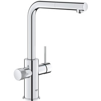 Grohe Blue Pure Minta - Einhand-Spültischbatterie mit Filterfunktion (L-Auslauf, Einlochmontage, herausziehbarer Mousseur, schwenkbarer Rohrauslauf), Chrom 30601000