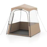 COSTWAY Sportzelt, Transparentes Zelt mit klarer Sicht & Robustes Gestell & Tragetasche, Campingzelt Outdoor, Pop Up Bubble Zelt zum Sportgucken, Anfeuern, Camping (180 x 180 x 193 cm)