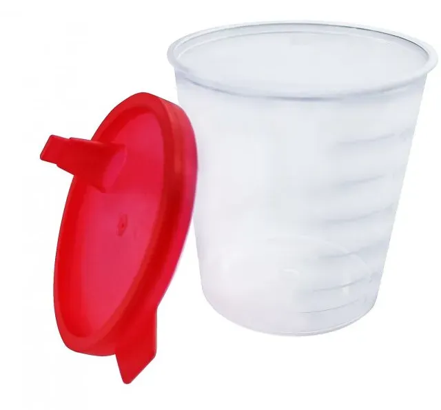 Medi-Inn Urinprobenbecher 125 ml mit rotem Schnappdeckel 50 Stück
