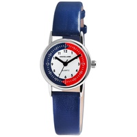 Excellanc Kinder-Uhr Kunstleder Lernuhr Junge Mädchen Analog Quarz 4900005 Blau