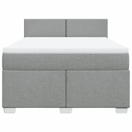 vidaXL Boxspringbett 140 x 200 cm Hellgrau