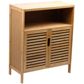 ad.con Badezimmerschrank Bambus mit 3 Ablagen 81 x 65 x 31 cm Natural