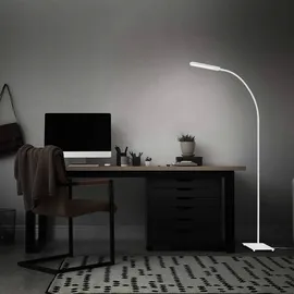 Briloner LED Stehlampe, Servo, dimmbar, CCT, weiß