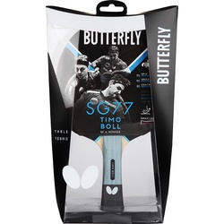 Butterfly Tischtennisschläger Timo Boll SG77 mit Pan Asia Belag mit 1,8mm Schwamm - 1 Schläger