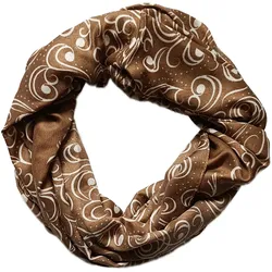 Rundschal Ornamente - braun|beige
