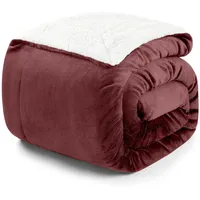 Blumtal Kuscheldecke, Dunkelrot, Textil, Rechteckig, 240x220 cm Oeko-TEX Standard