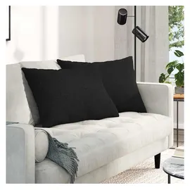 vidaXL Sofakissen 70 x 50 cm Schwarz