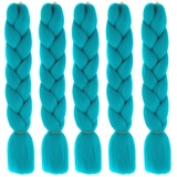 5 Stücke Jumbo Braids Extensions, 120cm Kunsthaar zum Einflechten Twist Zöpfe Synthetik Crochet Hair Flechthaar Haarverlängerungen Einfarbige Ombre Jumbo Zöpfe Haar Flechten Extensions für Crochet