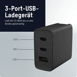 Ansmann Travel Charger 15w – Universal Reiseadapter mit EU/UK/US Steckern