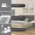 Rauch Bettanlage RAUCH "Bett Doppelbett Komortbett BILBAO-EXTRA", braun (eiche artisan, graumetallic), B:245cm H:109cm T:207cm, Holzwerkstoff, Schlafzimmermöbel-Sets, Bettgestell, Polster-Kopfteil in Lederoptik basalt, mit Beleuchtung MADE IN GERMANY