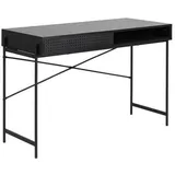 XXXLutz Schreibtisch Schwarz Metall, Holzwerkstoff, 110x50x75 cm, Reach, Arbeitszimmer, Schreibtische, Bürotische