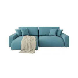 s-style möbel Ecksofa Emma ¦ türkis/petrol ¦ Maße (cm): B: 234 H: 78