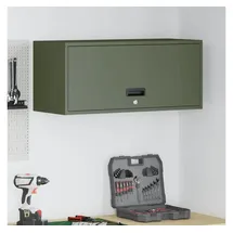 vidaXL Wandschrank für die Garage mit Gasdrucklift-Tür Olivgrün
