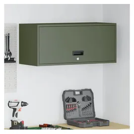 vidaXL Wandschrank für die Garage mit Gasdrucklift-Tür Olivgrün