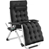 Tectake Cloud Sonnenliege 113 x 84 x 103 cm Schwarz