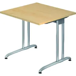 Schreibtisch lichtgrau 800x800mm STRECKE - grau