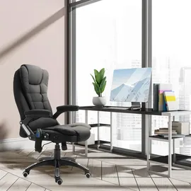 Vinsetto Bürostuhl mit Massage- und Wärmefunktion schwarz