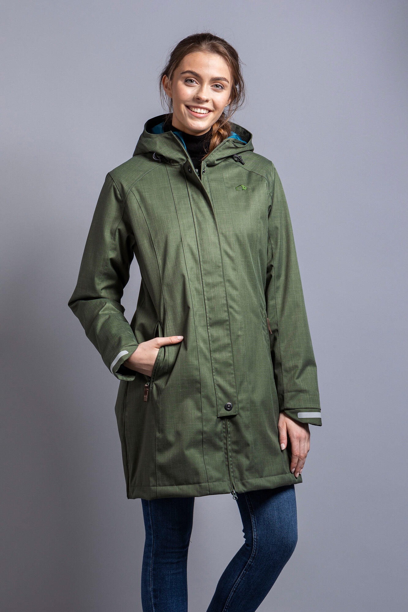 Tatonka Floy W's Hooded Bike Coat leaf green (185) 34