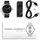 Withings ScanWatch 2 38 mm schwarz/silber, Sport Fluorelastomer-Armband schwarz/silber