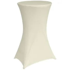 Baumarktplus Stehtischhusse Tischdecke Husse Bistrotisch Partytisch Stretch 60 cm Beige