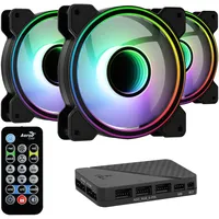 AeroCool Mirage 12 ARGB Pro Computergehäuse Kühlset 12 cm Schwarz 120 mm, (ACF3-MR10227.11)