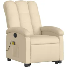 vidaXL Massagesessel mit Aufstehhilfe Stoff 93 x 101 x 93 cm Creme