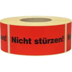 TransPak Hinweis Etiketten Nicht stürzen 1.000 Stk/Rolle